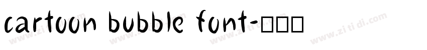 cartoon bubble font字体转换